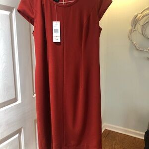 Elegant dark red Jones New York Midi Dress